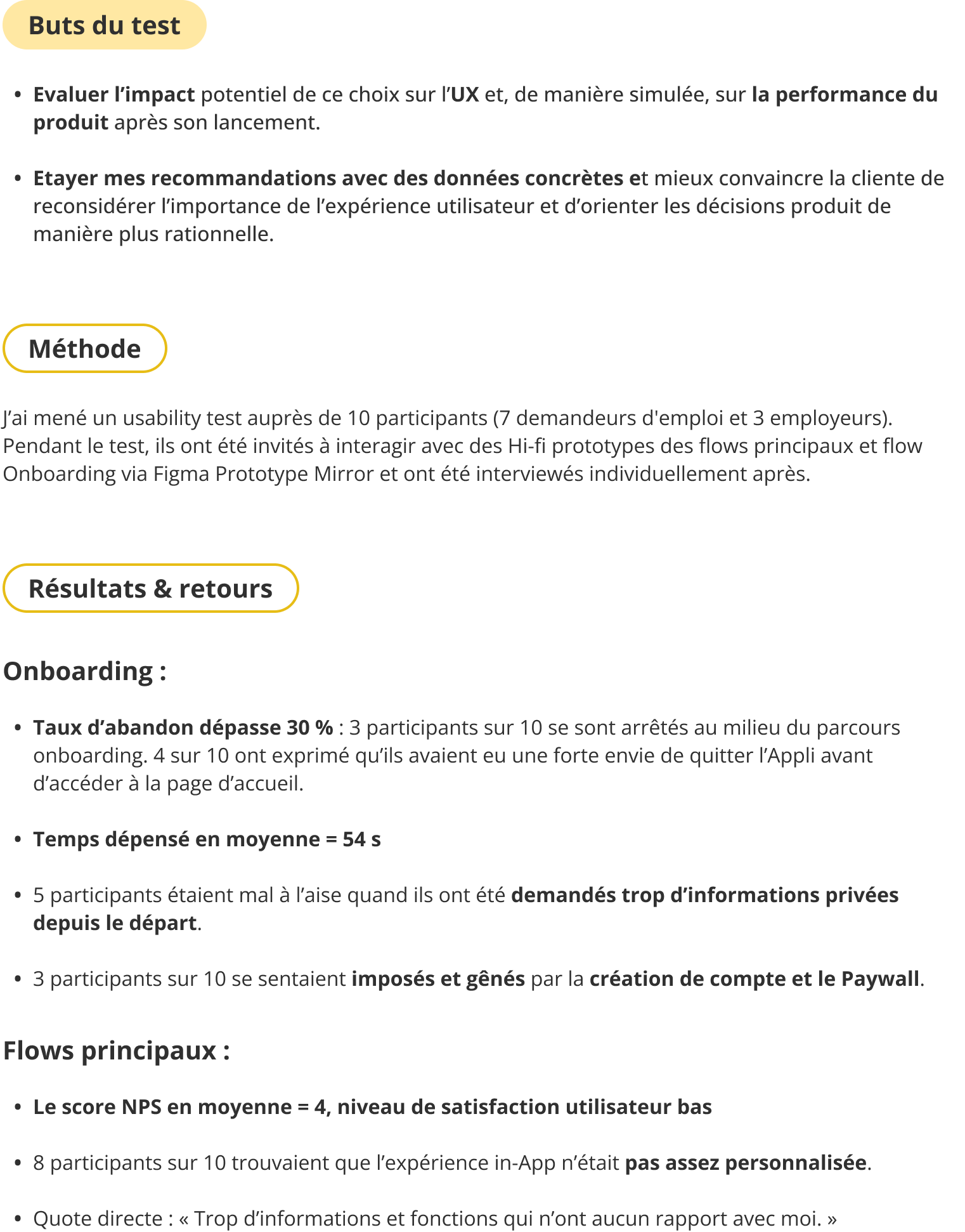 Usability test V1